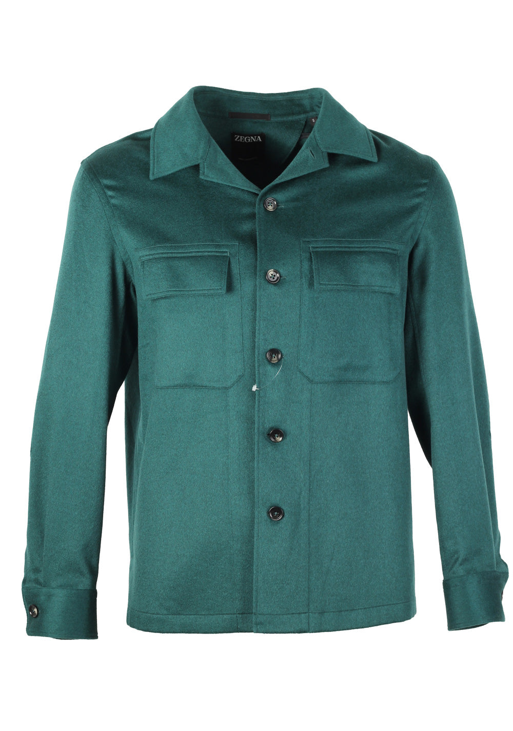 ZEGNA Teal Oasi Cashmere Overshirt – Costume Limité
