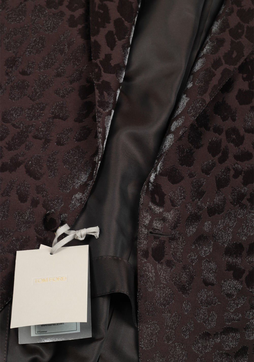 TOM FORD O'Connor Brown Panther Cocktail Dinner Jacket