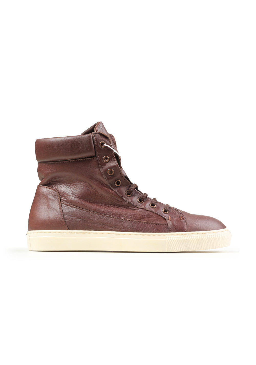 Armani Collezioni Hightop Sneaker Size 40 Eur / 6 U.S. / 5.5 Uk Brown Shoes