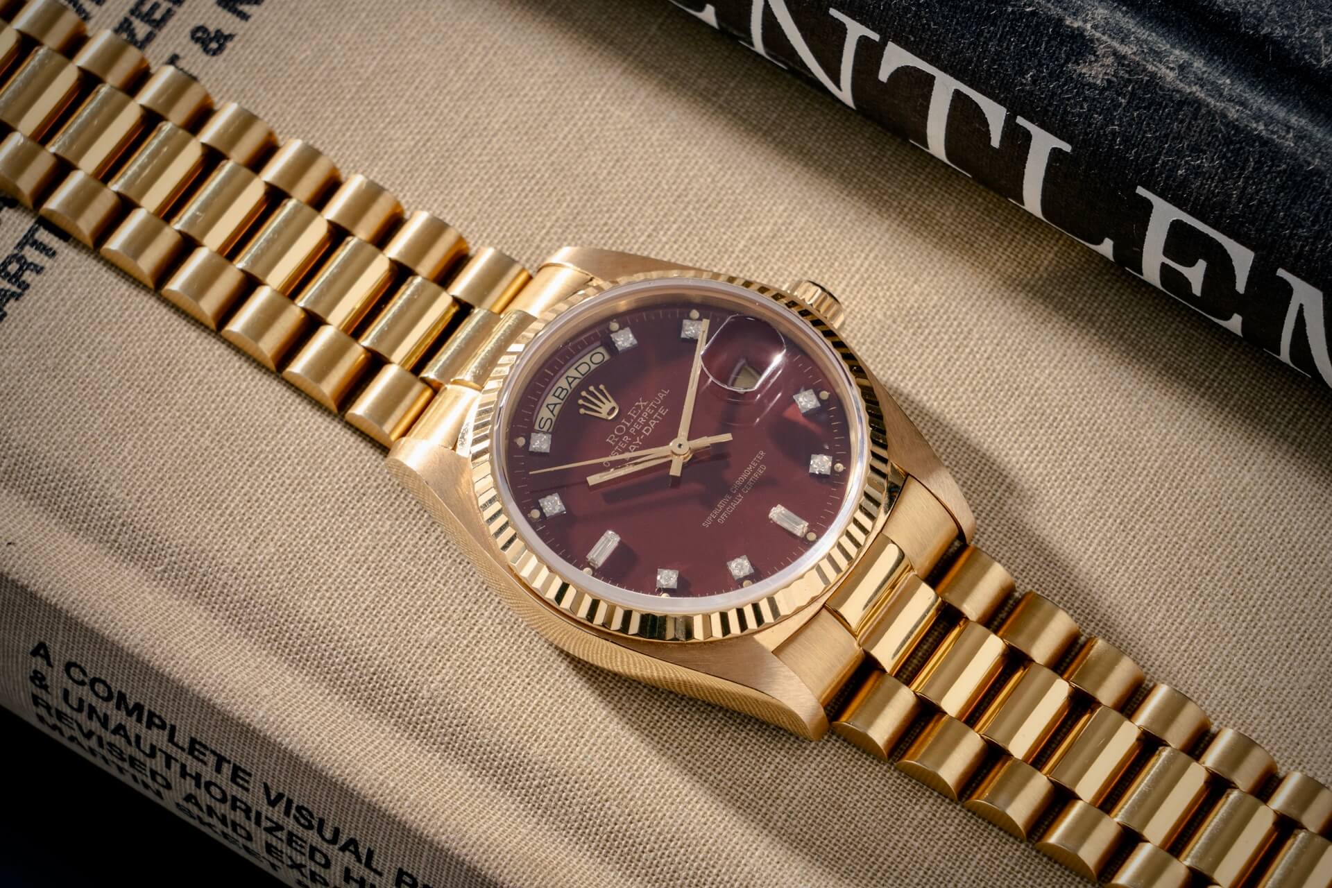 Rolex 18038 Diamond Oxblood Stella