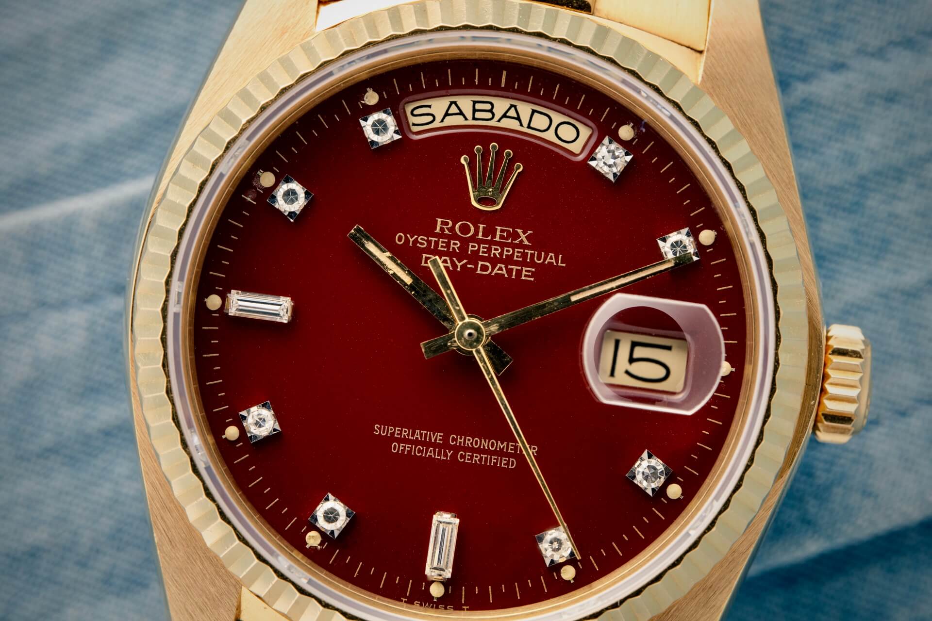 Rolex 18038 Diamond Oxblood Stella