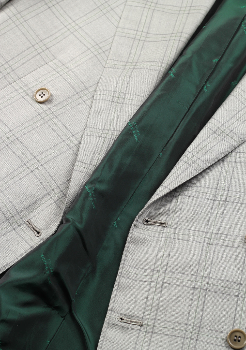 Kiton Suit Size 48 / 38R U.S. Double Breasted Cashmere Silk