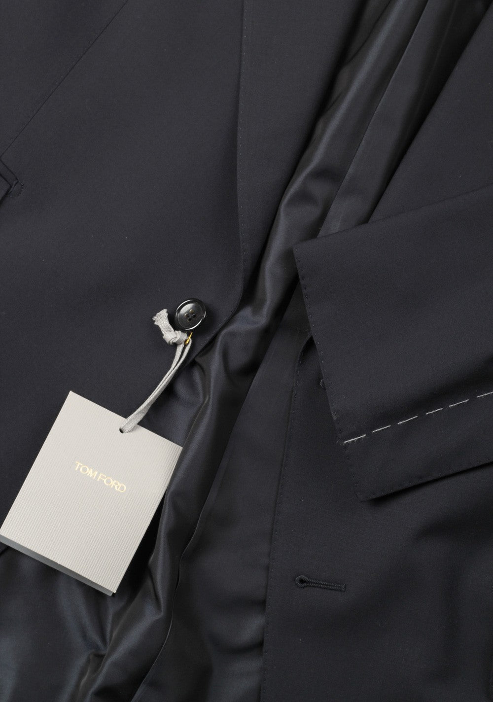 TOM FORD Suit Size 46 / 36 C U.S. Navy Wool