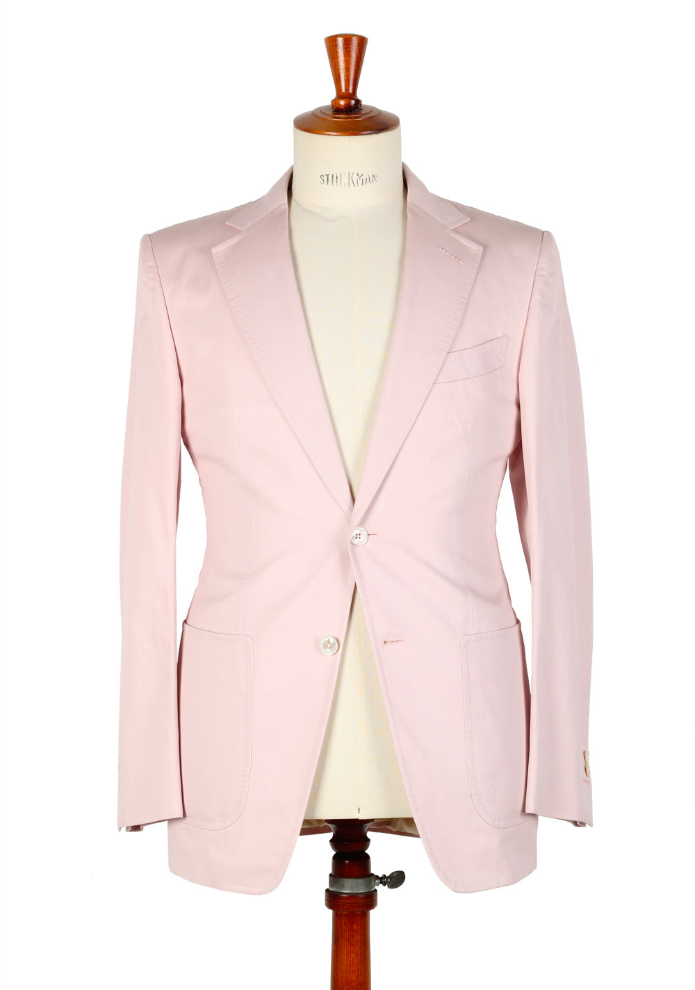 TOM FORD Pink Suit Size 48 / 38R U.S. Cotton Linen Pink Fit S