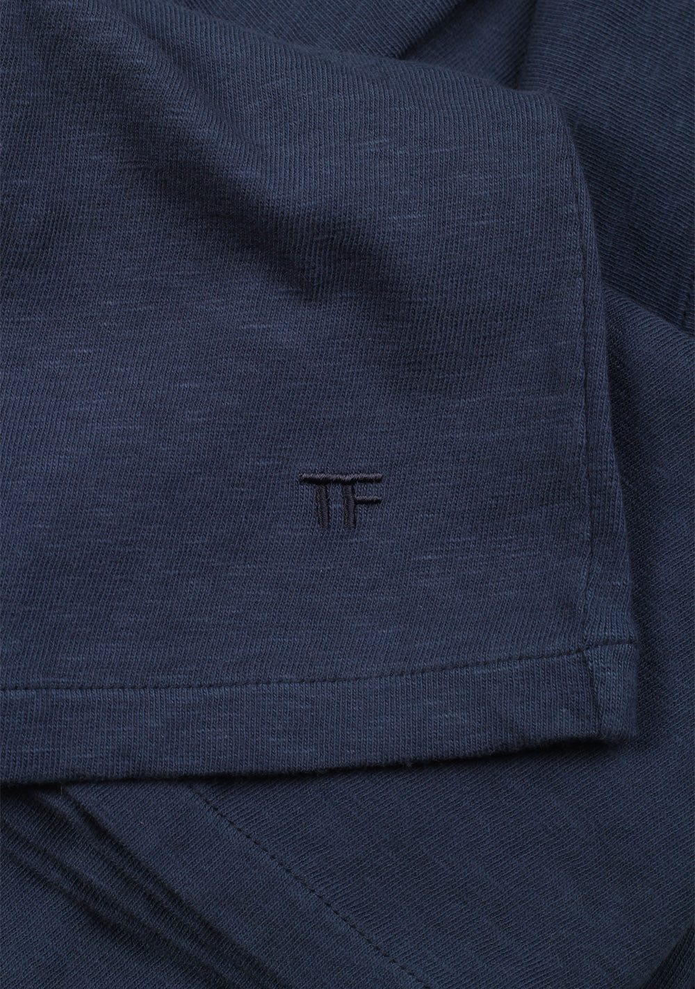 TOM FORD V Neck Tee Blue Shirt Size 46 / 36R U.S.