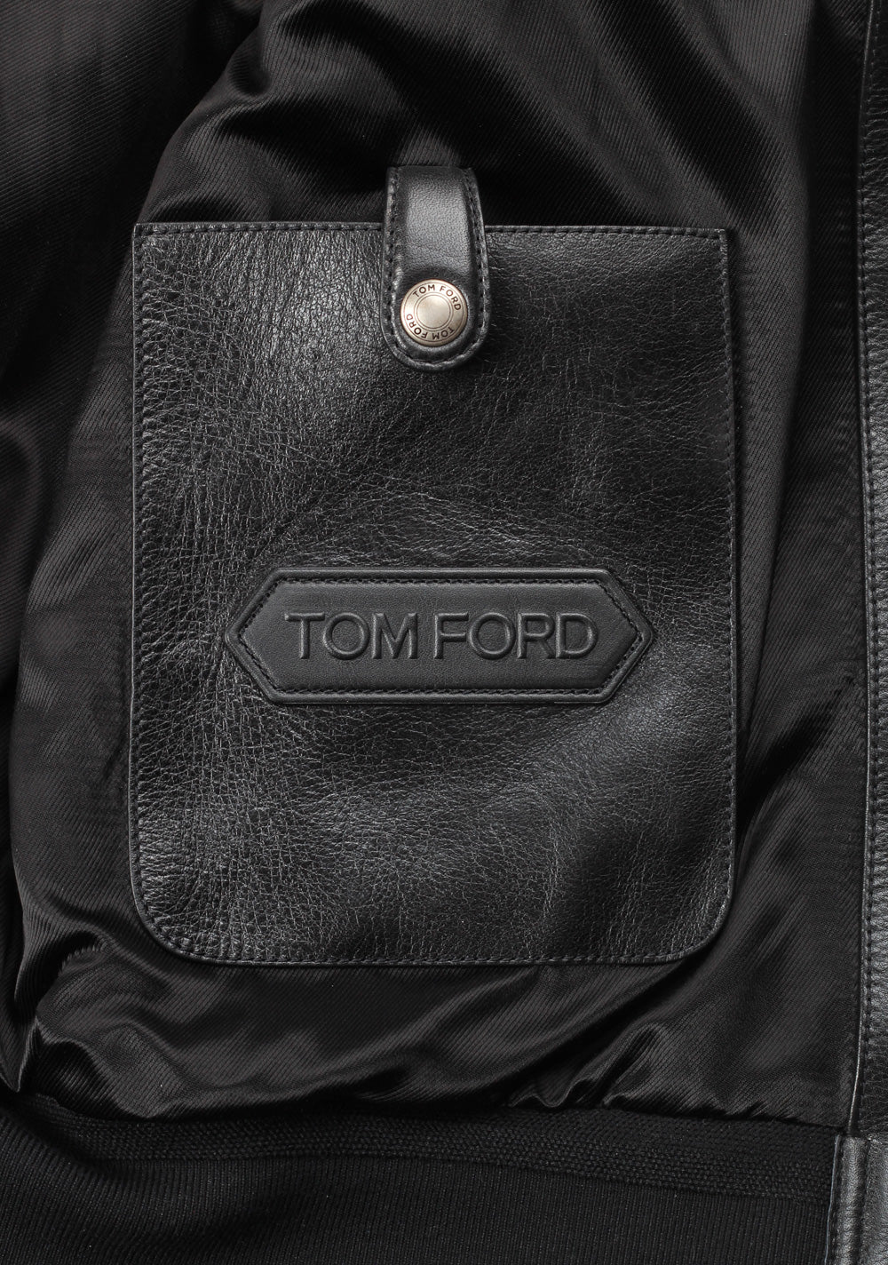 TOM FORD Leather Jacket Coat With Lamb Collar Size 52 / 42R U.S. Outerwear