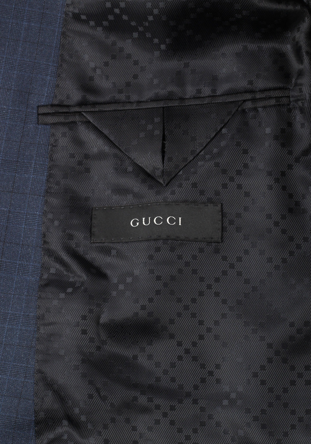 Gucci Navy Suit Size 54 / 44R U.S. Wool Silk