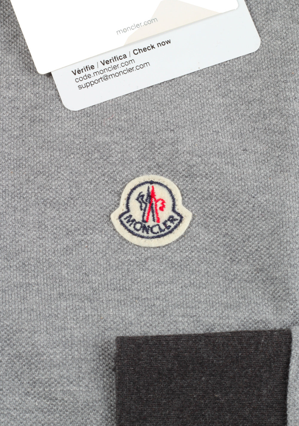 Moncler Long sleeve Polo Shirt Size S / 36R U.S. Light Gray
