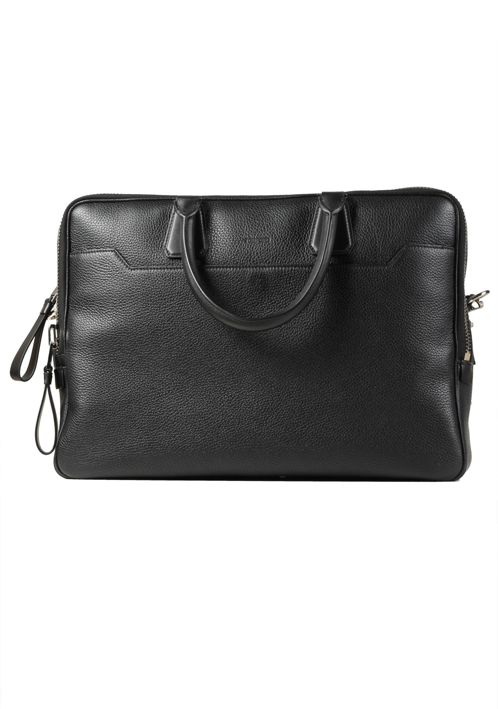 TOM FORD Buckley Double Zipper Briefcase With Shoulder Strap Black
