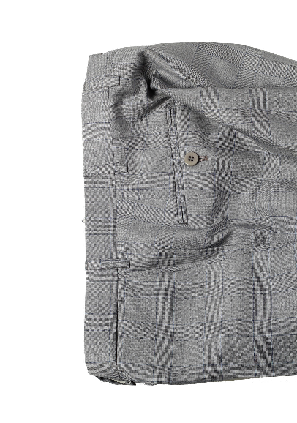 Brioni Parlamento Gray Checked Suit Size 50 / 40R U.S. Wool Silk