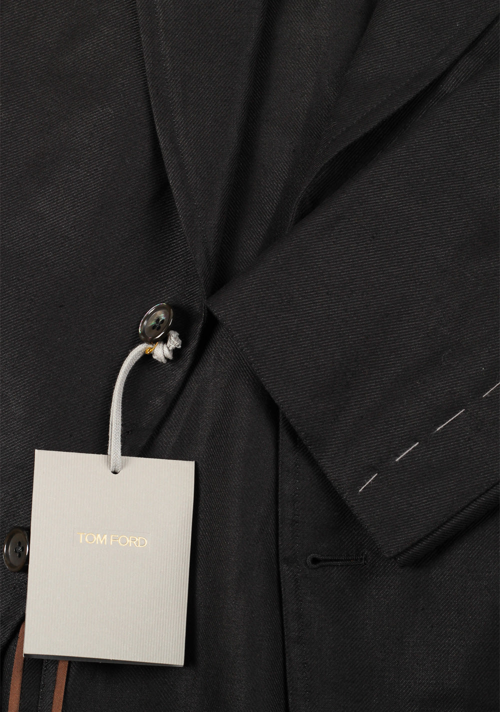 TOM FORD Spencer Black Sport Coat Size 56 / 46R U.S. Linen Base D