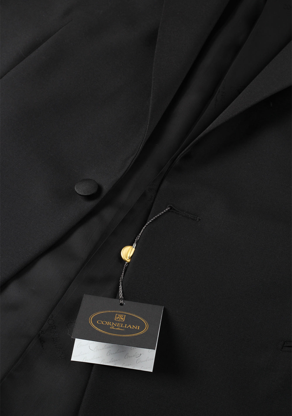 Corneliani Black Tuxedo Sport Coat Size 56L / 46L U.S. Super 140s