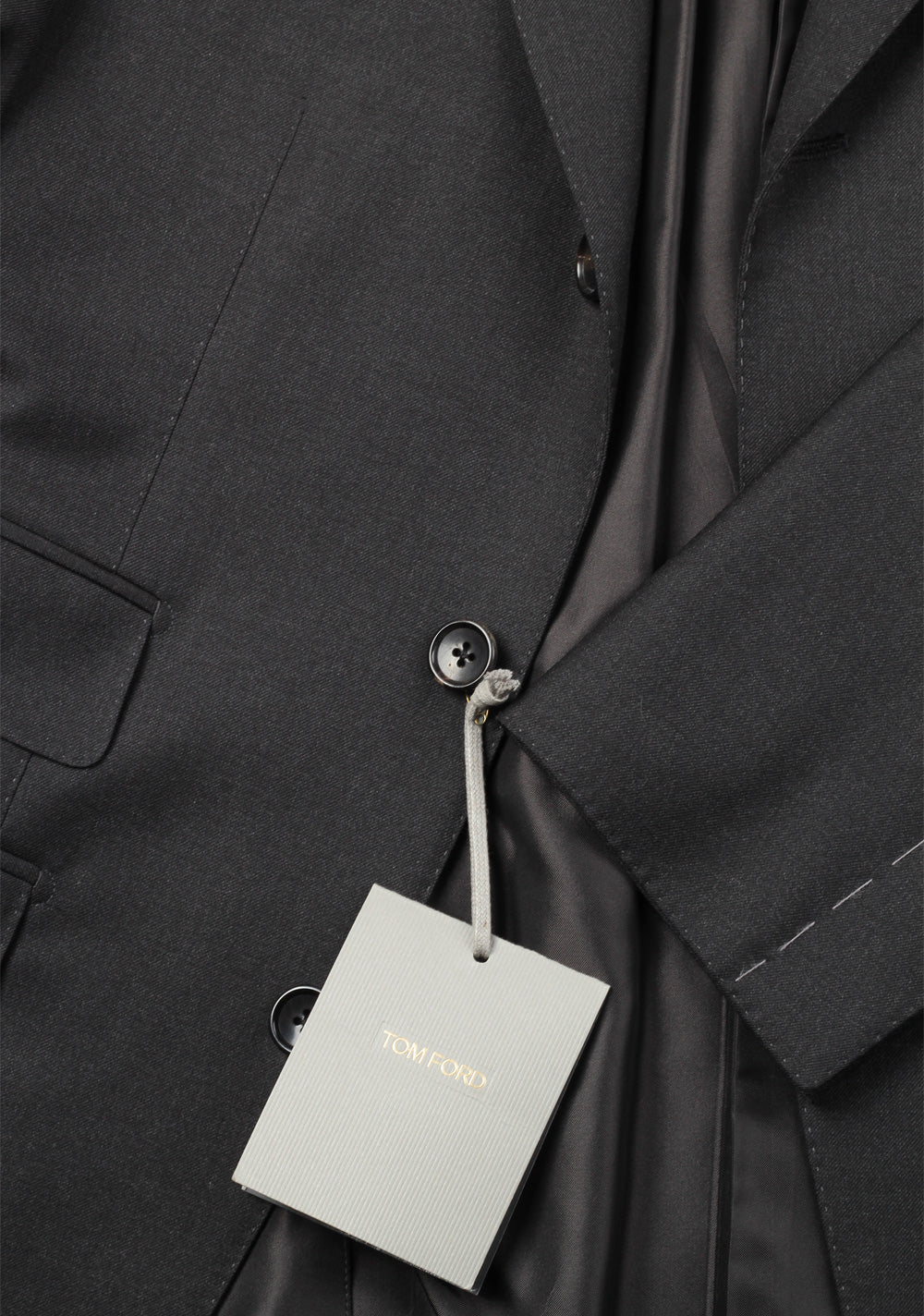 TOM FORD Regency Solid Gray Suit Size 46 / 36R U.S. Wool Base B