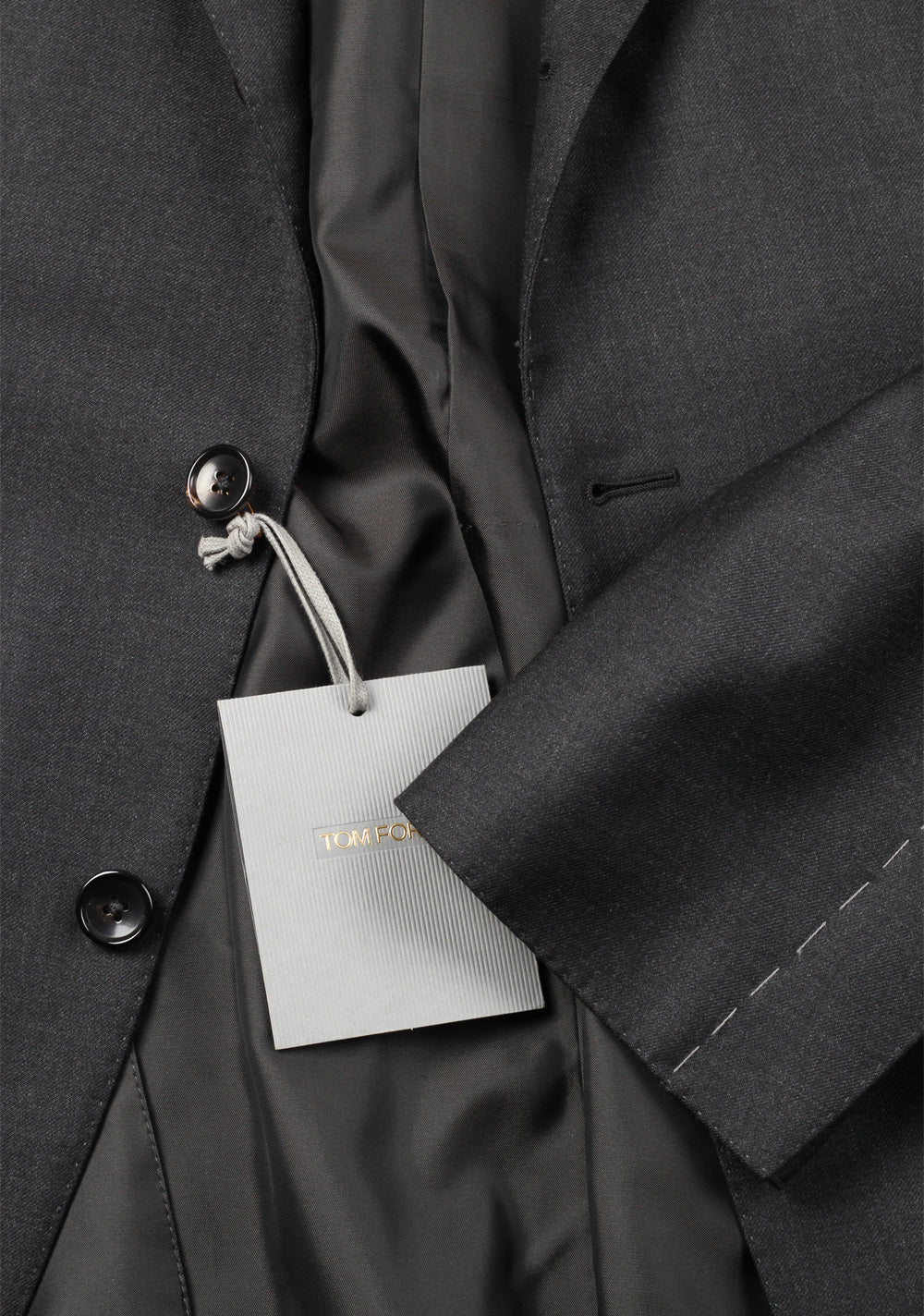 TOM FORD Regency Solid Gray Suit Size 56 / 46R U.S. Wool Base B
