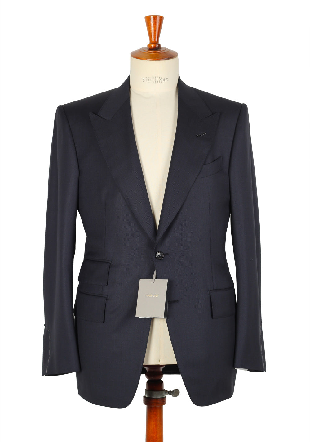 TOM FORD Birdseye Blue Suit Size 50 / 40R U.S. Wool Fit A