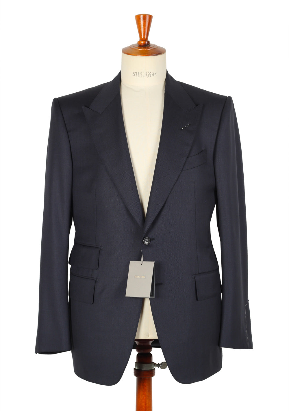TOM FORD Windsor Birdseye Blue Suit Size 52 / 42R U.S. Wool Fit A