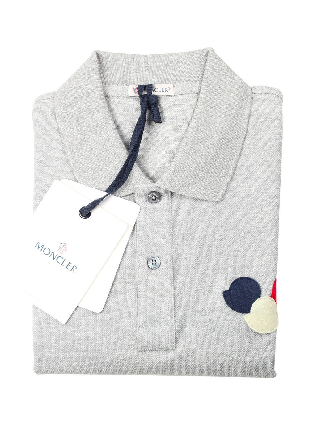 Moncler Long Sleeve Polo Shirt Size M / 38R U.S. Gray