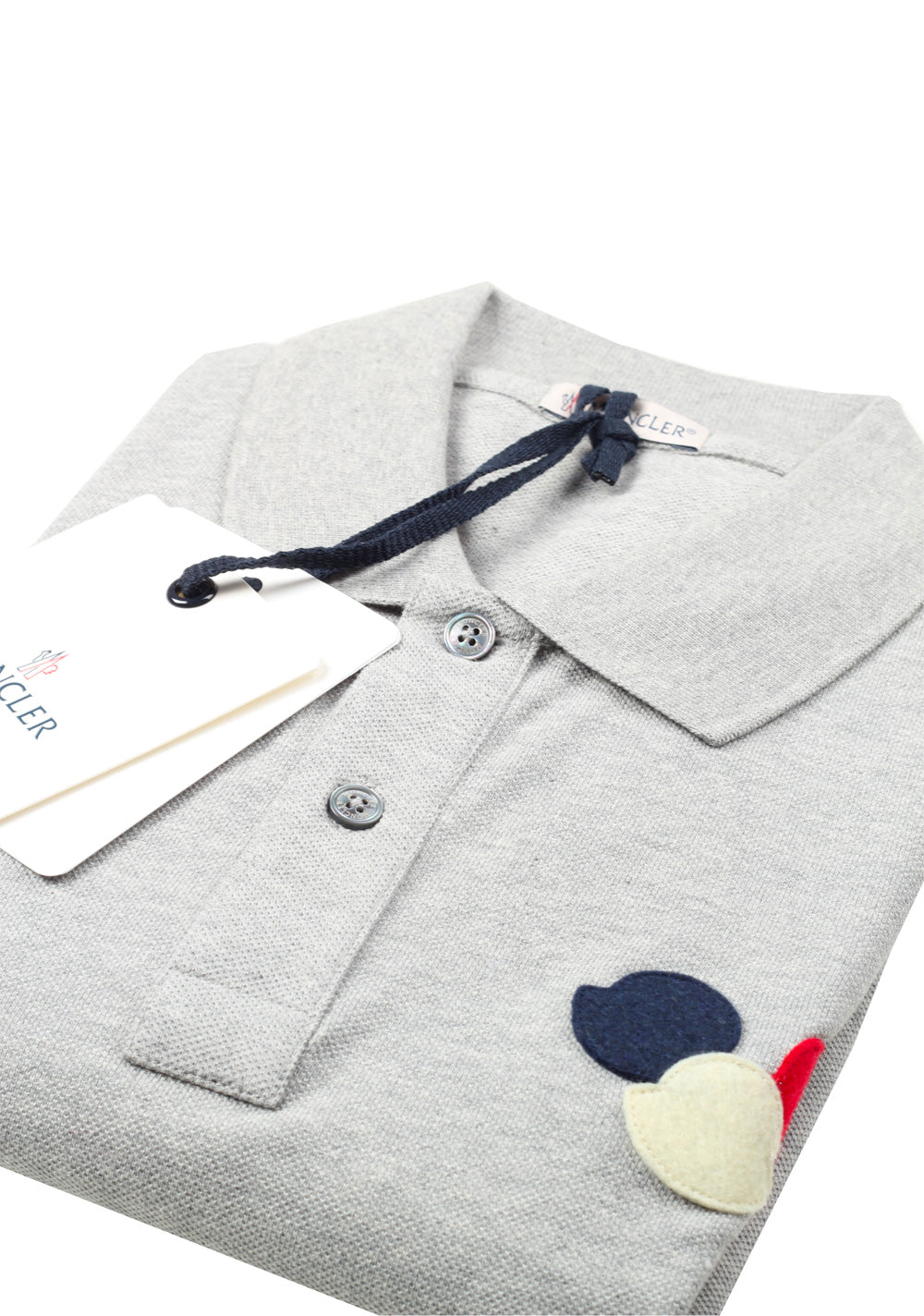 Moncler Long Sleeve Polo Shirt Size M / 38R U.S. Gray