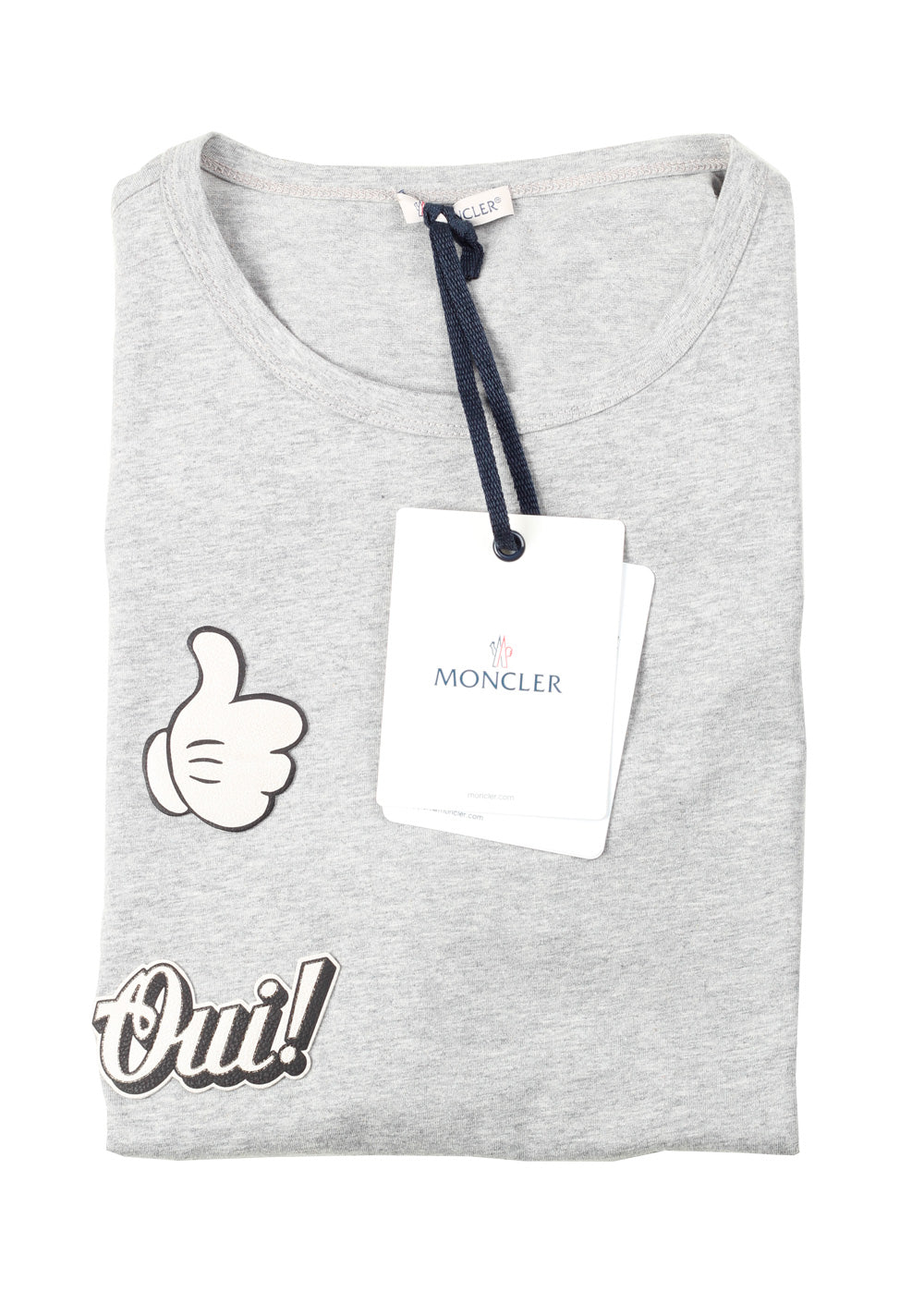 Moncler Crew Neck Tee Shirt Size XL / 42R U.S. Gray