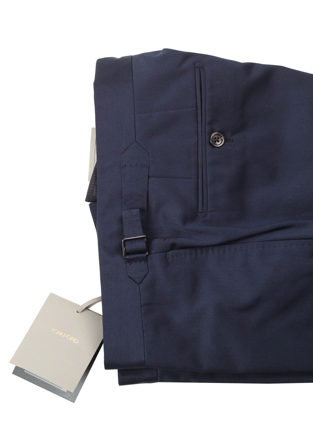 TOM FORD Spencer Solid Navy Suit Size 46 / 36R U.S. Cotton Fit D