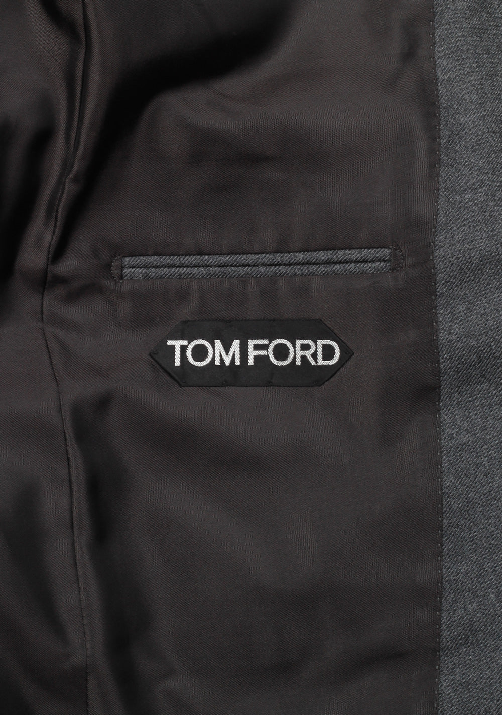 TOM FORD Shelton Solid Gray 3 Piece Suit Size 46 / 36R U.S. Wool