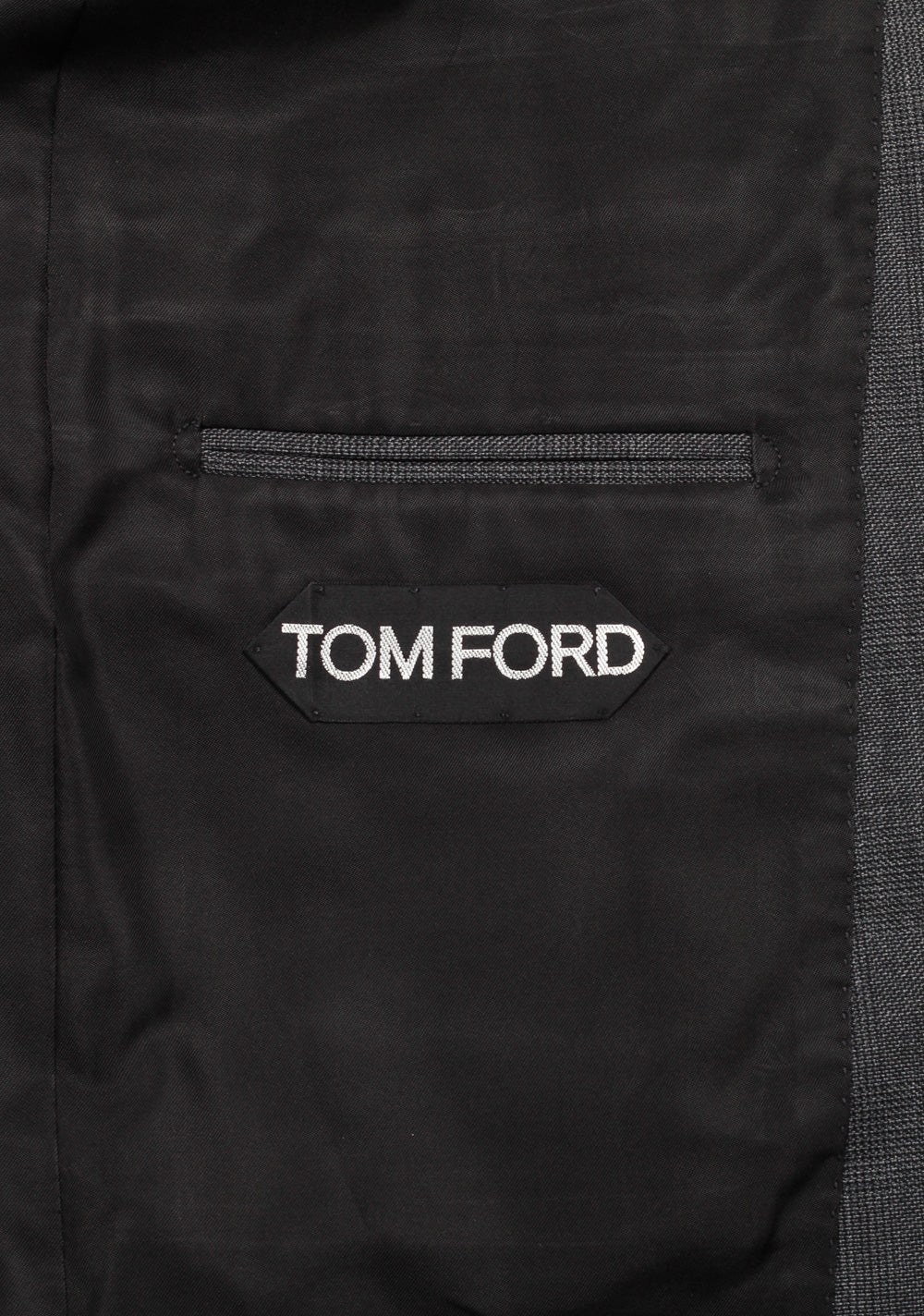 TOM FORD Shelton Gray Checked 3 Piece Suit Size 46 / 36R U.S. Wool
