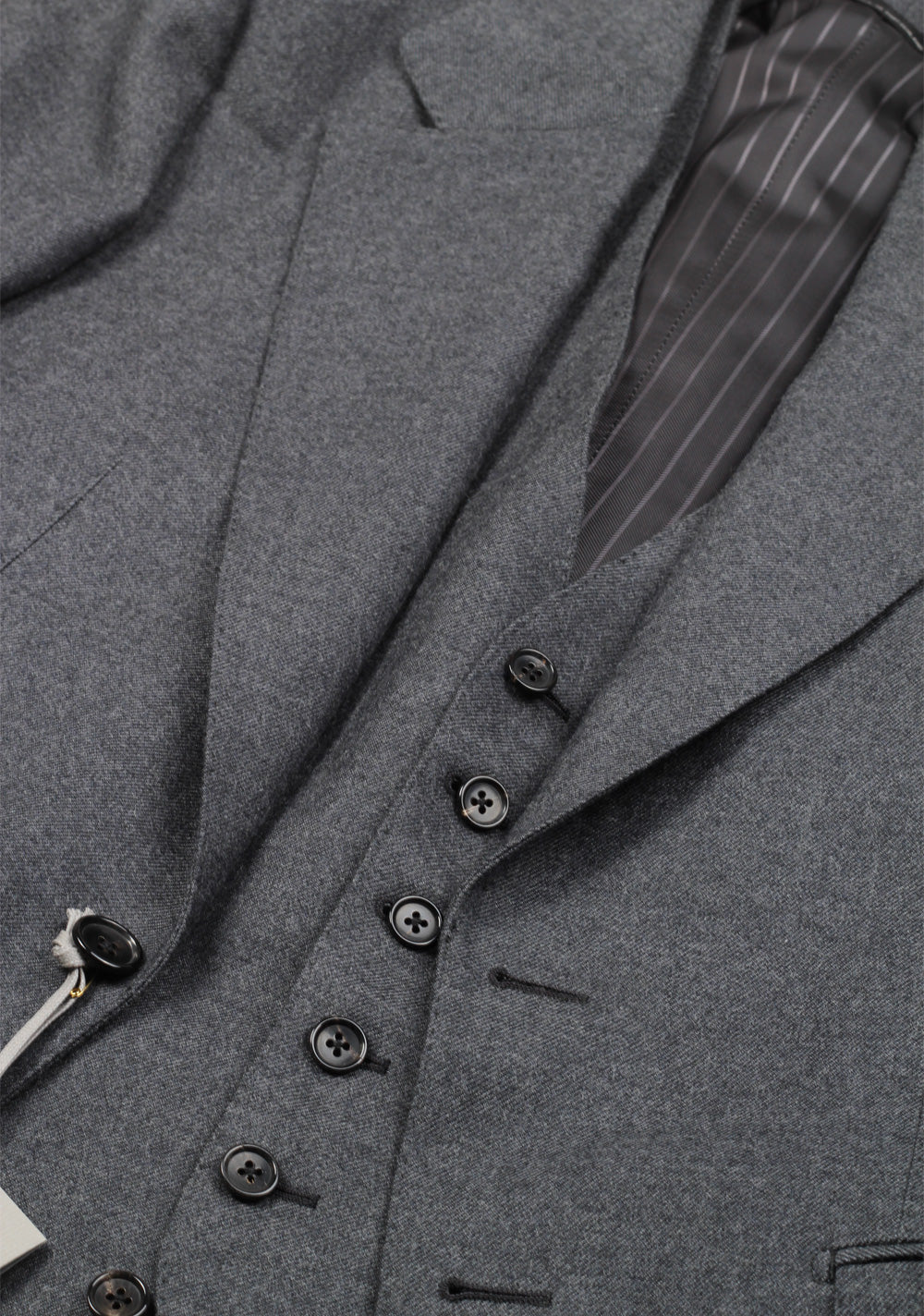 TOM FORD Shelton Solid Gray 3 Piece Suit Size 46 / 36R U.S. Wool