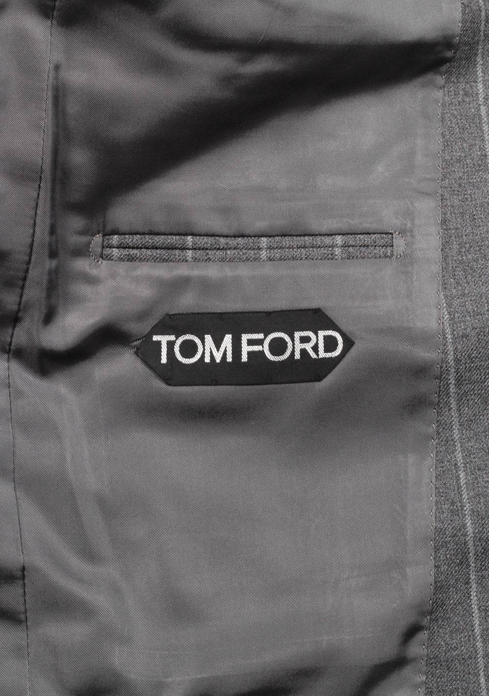 TOM FORD Spencer Gray Striped 3 Piece Suit Size 46 / 36R U.S. Wool Fit D