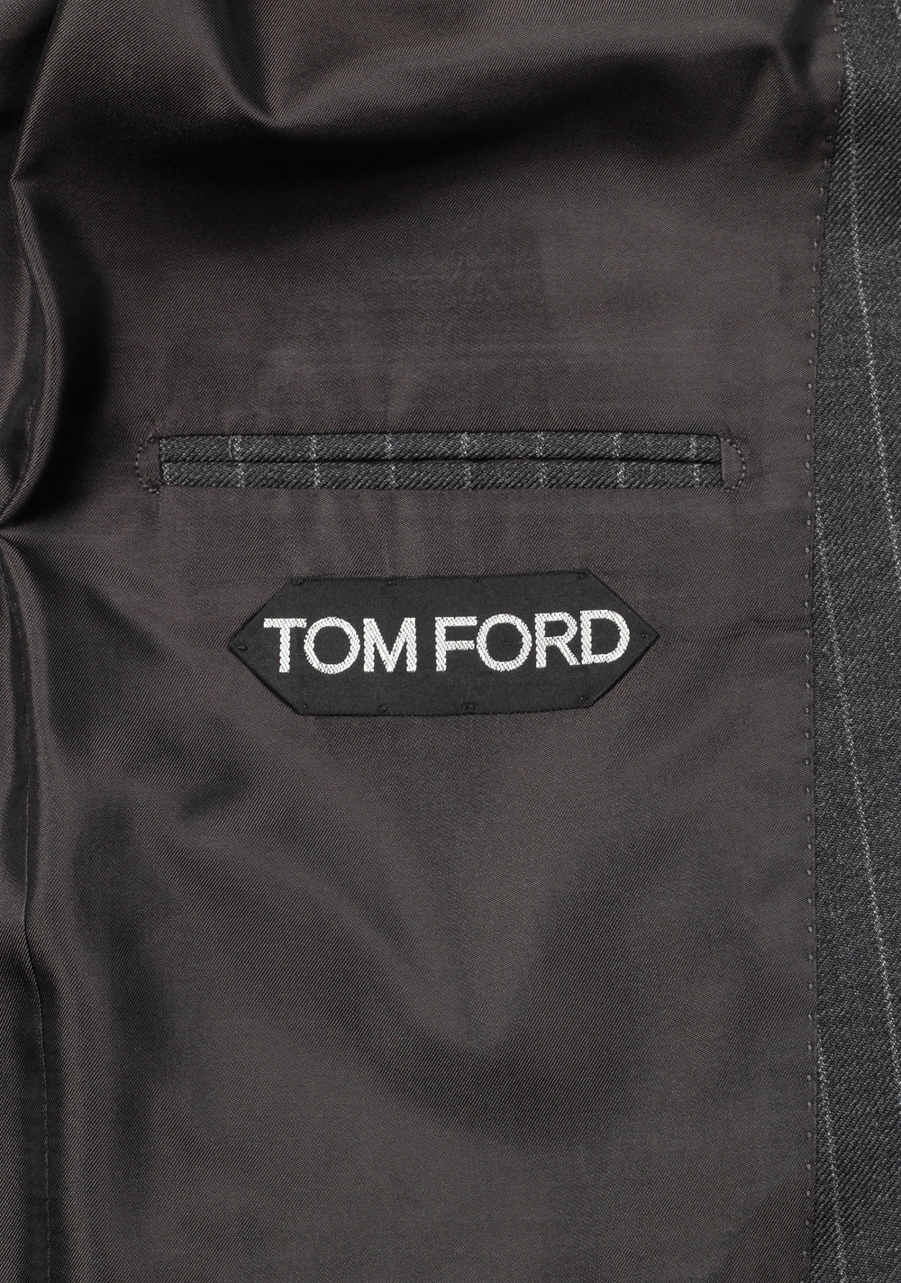 TOM FORD Shelton Gray Striped 3 Piece Suit Size 46 / 36R U.S. Wool