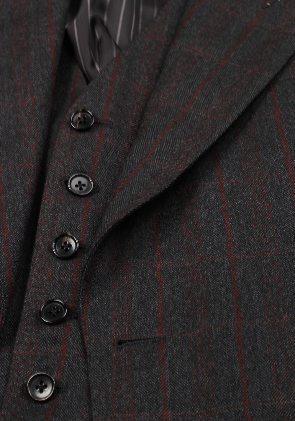 TOM FORD Shelton Gray Checked 3 Piece Suit Size 46 / 36R U.S. Wool