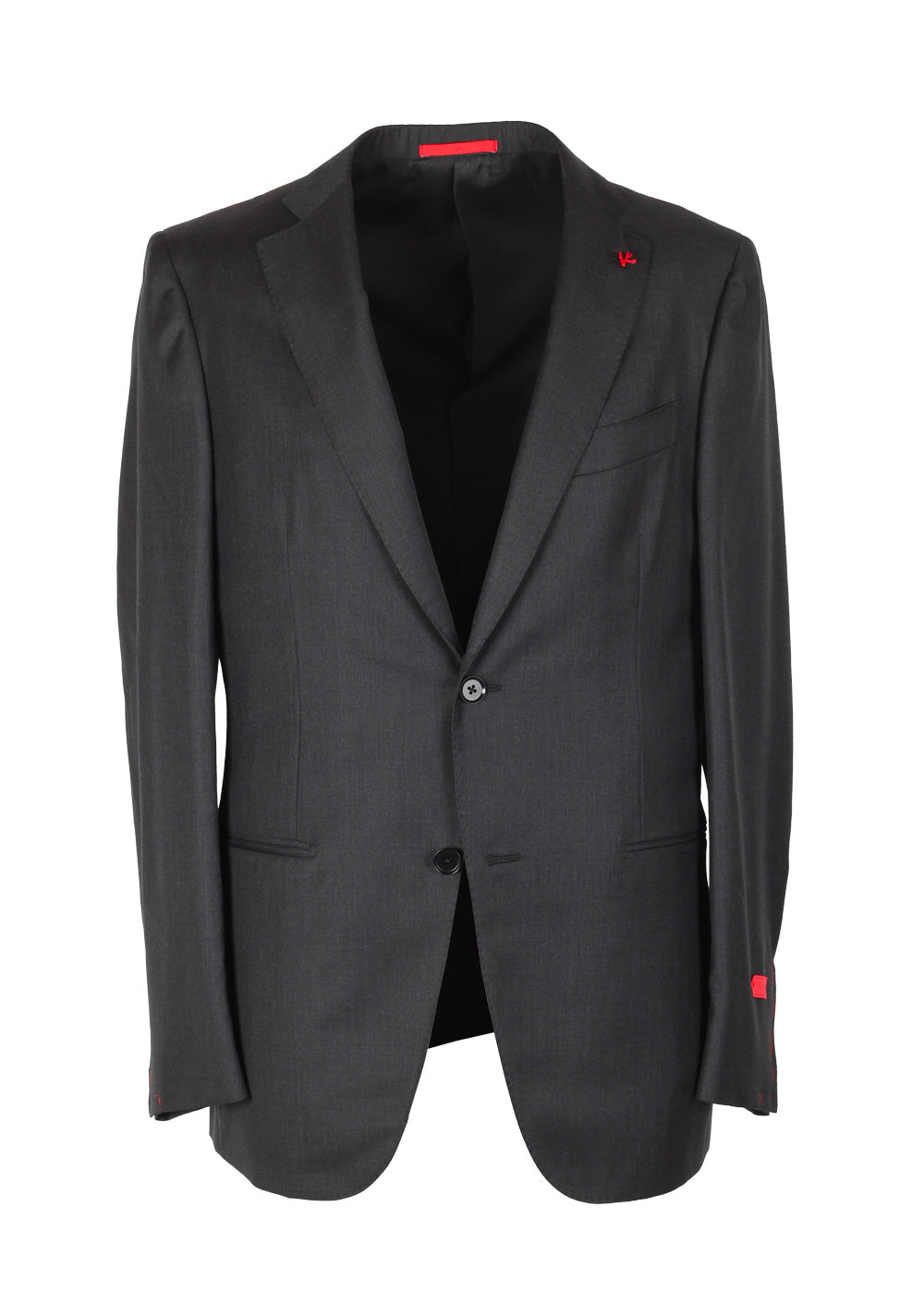 Isaia Charcoal Suit Size 54 / 44R U.S. Super 130s