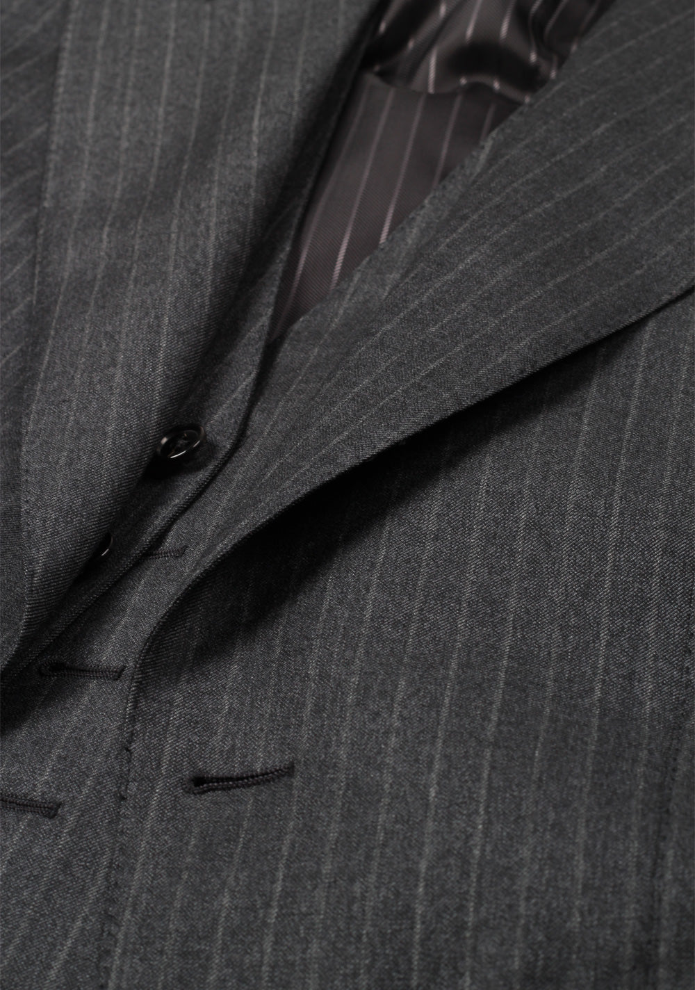 TOM FORD Shelton Gray Striped 3 Piece Suit Size 46 / 36R U.S. Wool