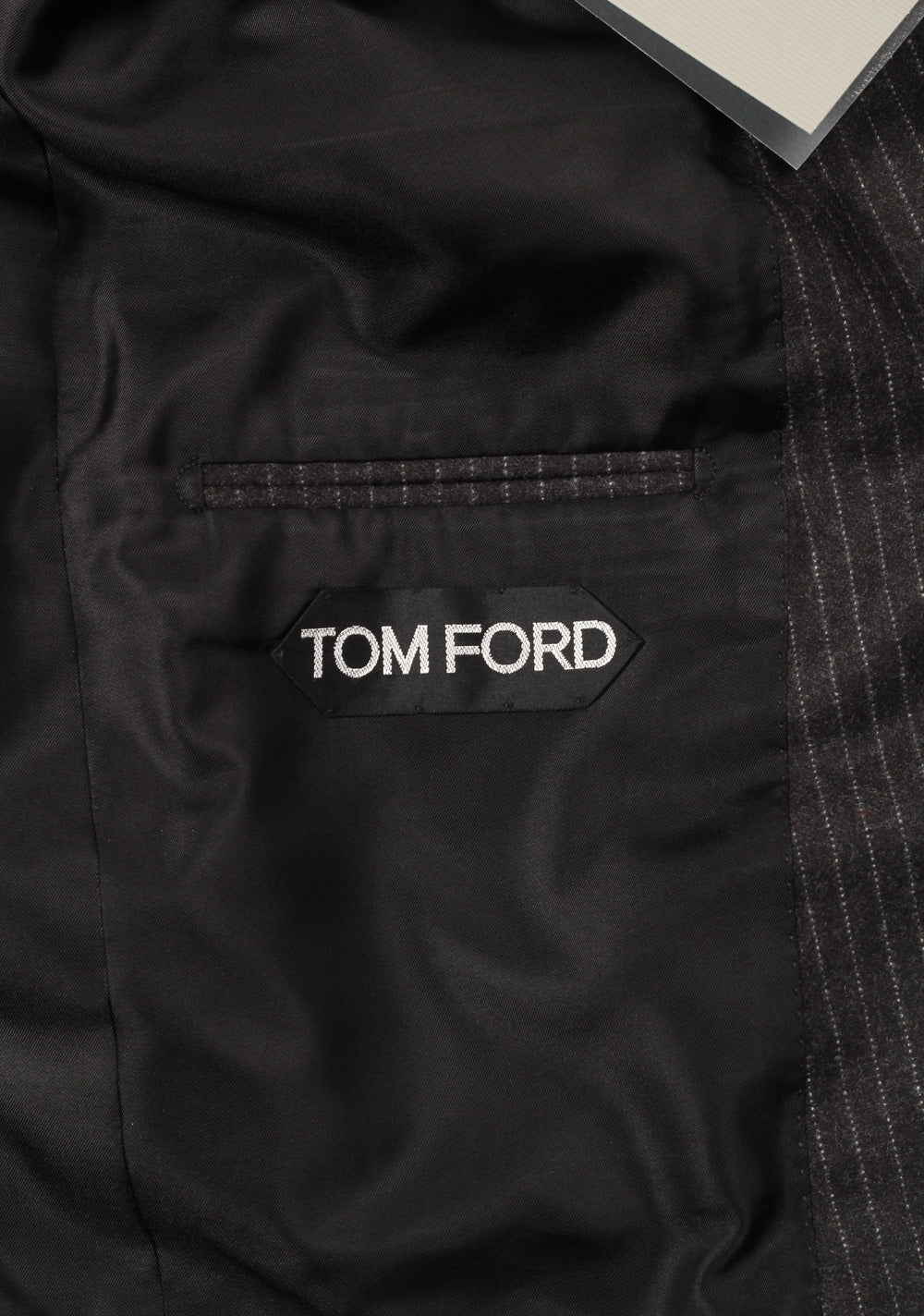 TOM FORD Shelton Gray Striped 3 Piece Suit Size 46 / 36R U.S. Wool