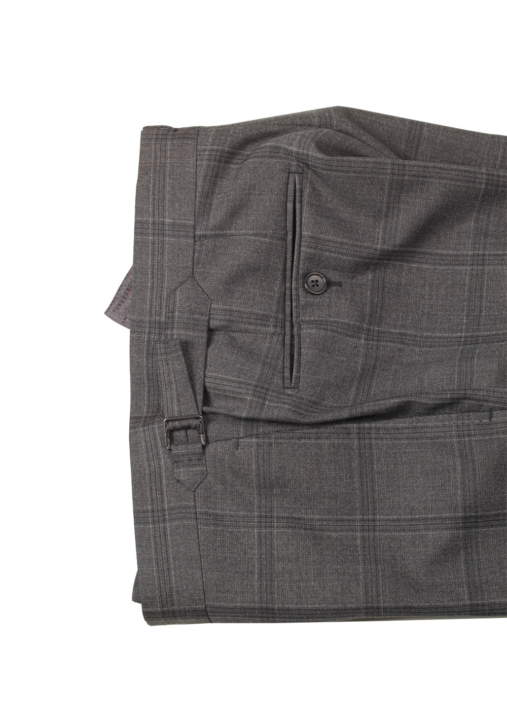 TOM FORD Shelton Checked Gray Suit Size 46 / 36R U.S. Wool Silk
