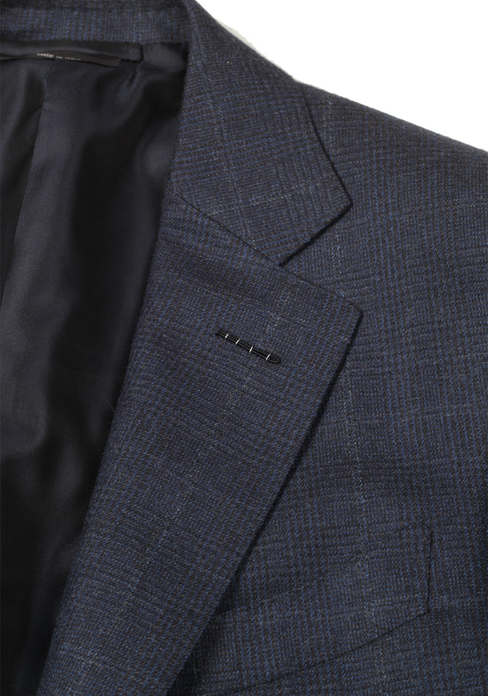 TOM FORD O'Connor Checked Blue Suit Size 48 / 38R U.S. Wool Fit Y