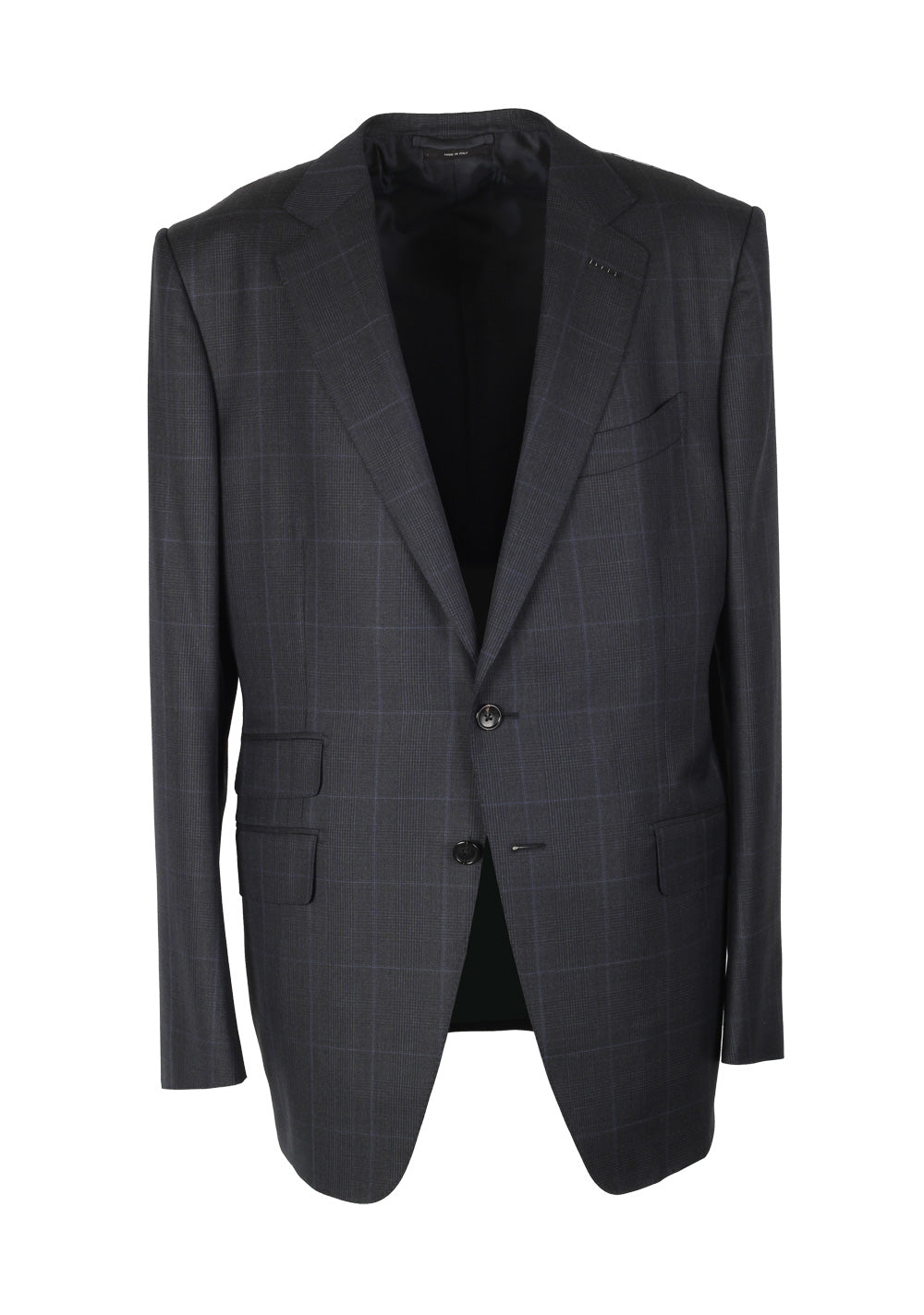 TOM FORD O'Connor Checked Blue Suit Size 54 / 44R U.S. Wool Fit Y