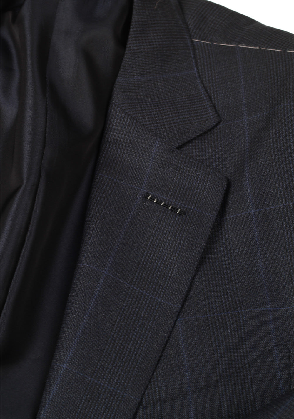 TOM FORD O'Connor Checked Blue Suit Size 54 / 44R U.S. Wool Fit Y