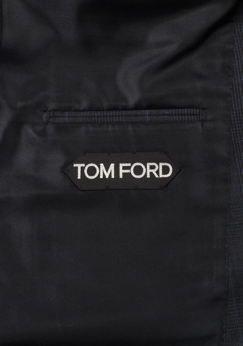 TOM FORD O'Connor Checked Blue Suit Size 54 / 44R U.S. Wool Fit Y