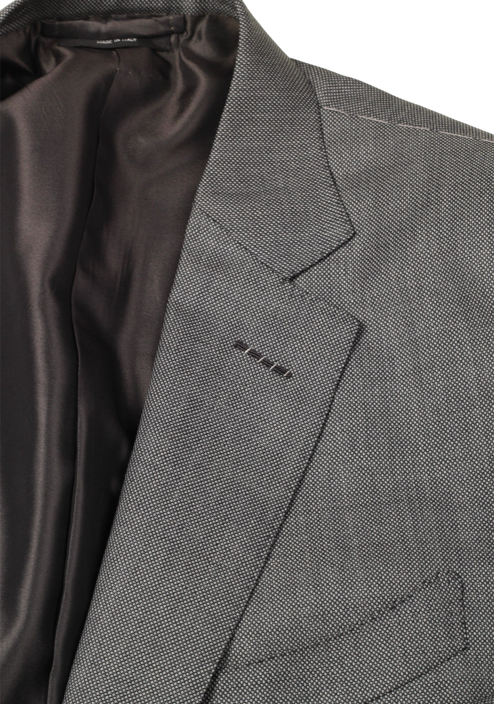 TOM FORD O'Connor Birdseye Gray Suit Size 56 / 46R U.S. Wool Fit Y
