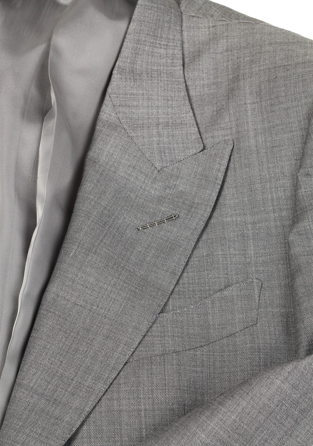 TOM FORD Shelton Sharkskin Light Gray Suit Size 54 / 44R U.S. Wool