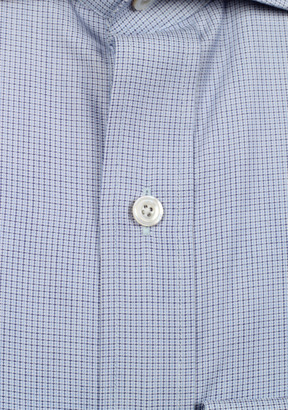 TOM FORD Checked White Blue Shirt Size 43 / 17 U.S.