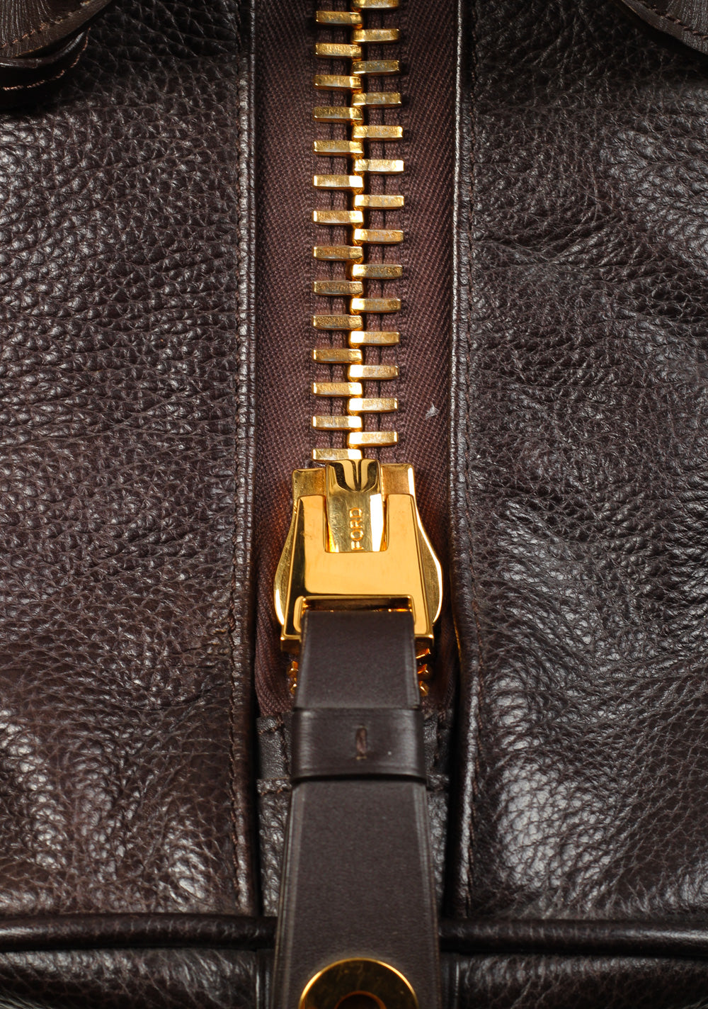 TOM FORD Dark Brown Buckley Duffle Bag