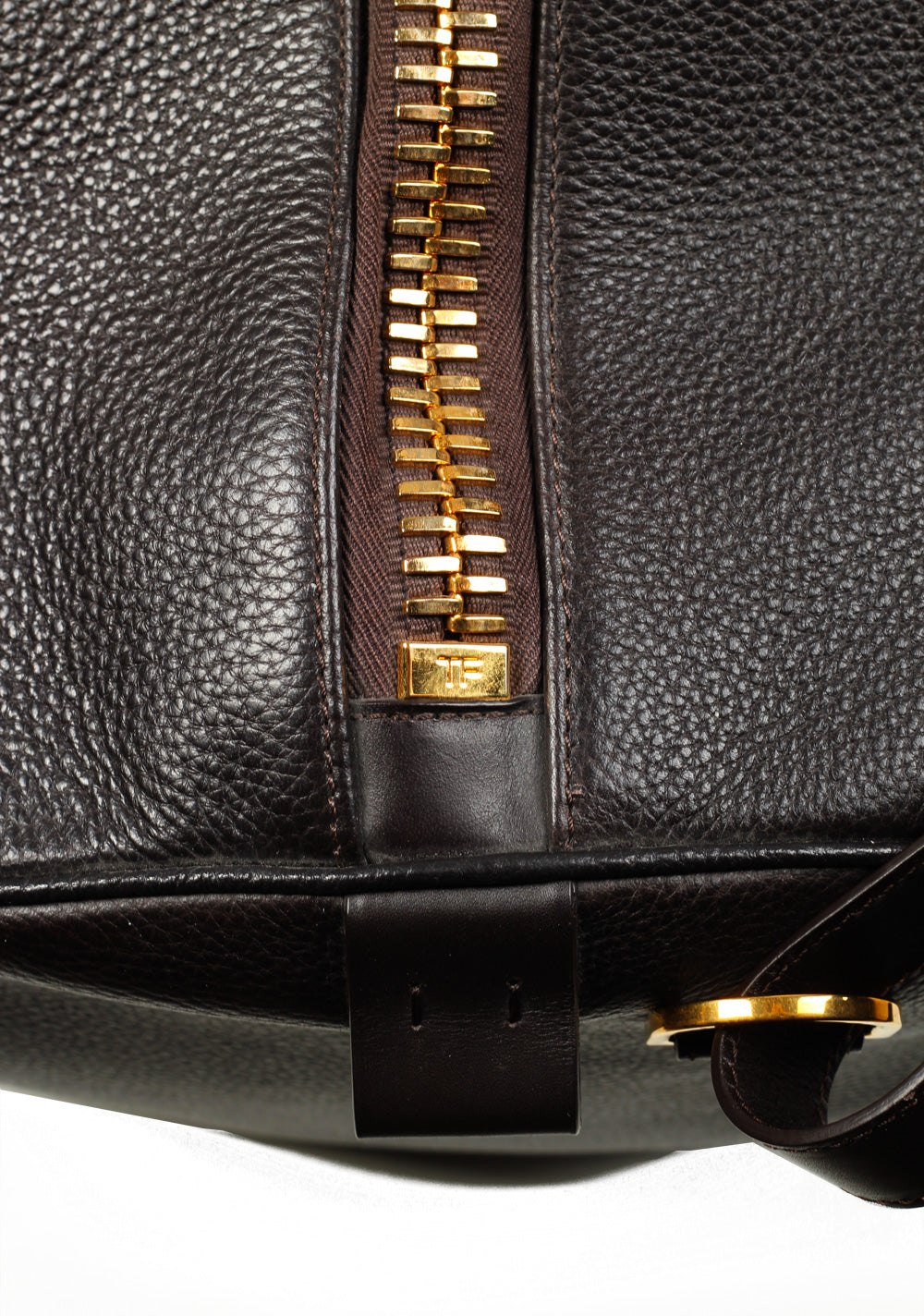 TOM FORD Dark Brown Buckley Duffle Bag