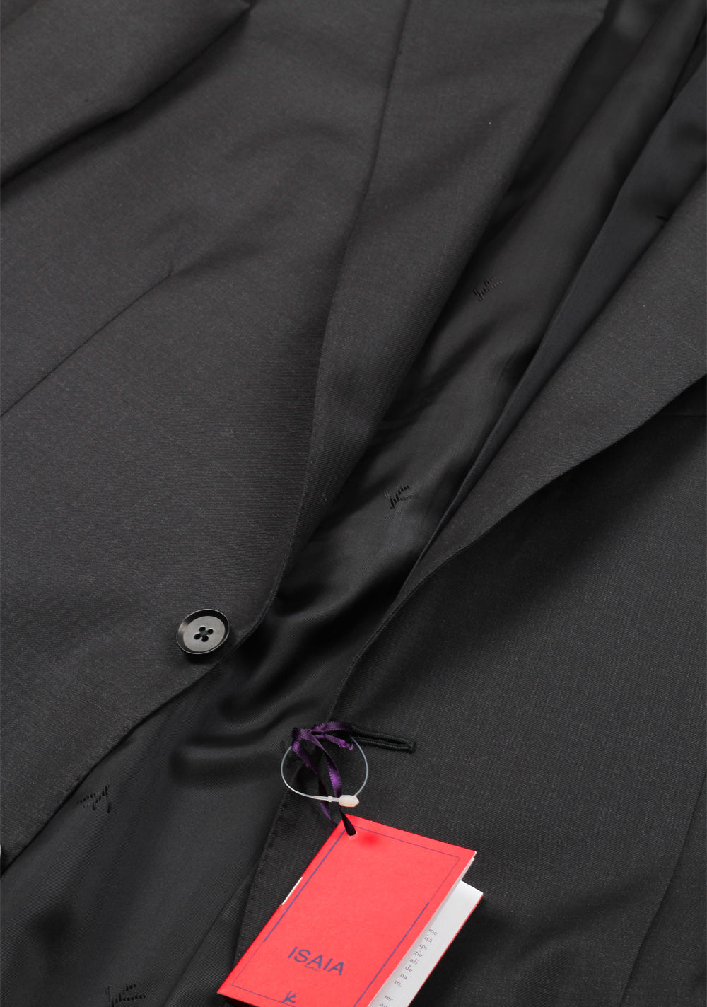 Isaia Napoli Charcoal Suit Size 50 / 40R U.S. Aquaspider Base Amalfi