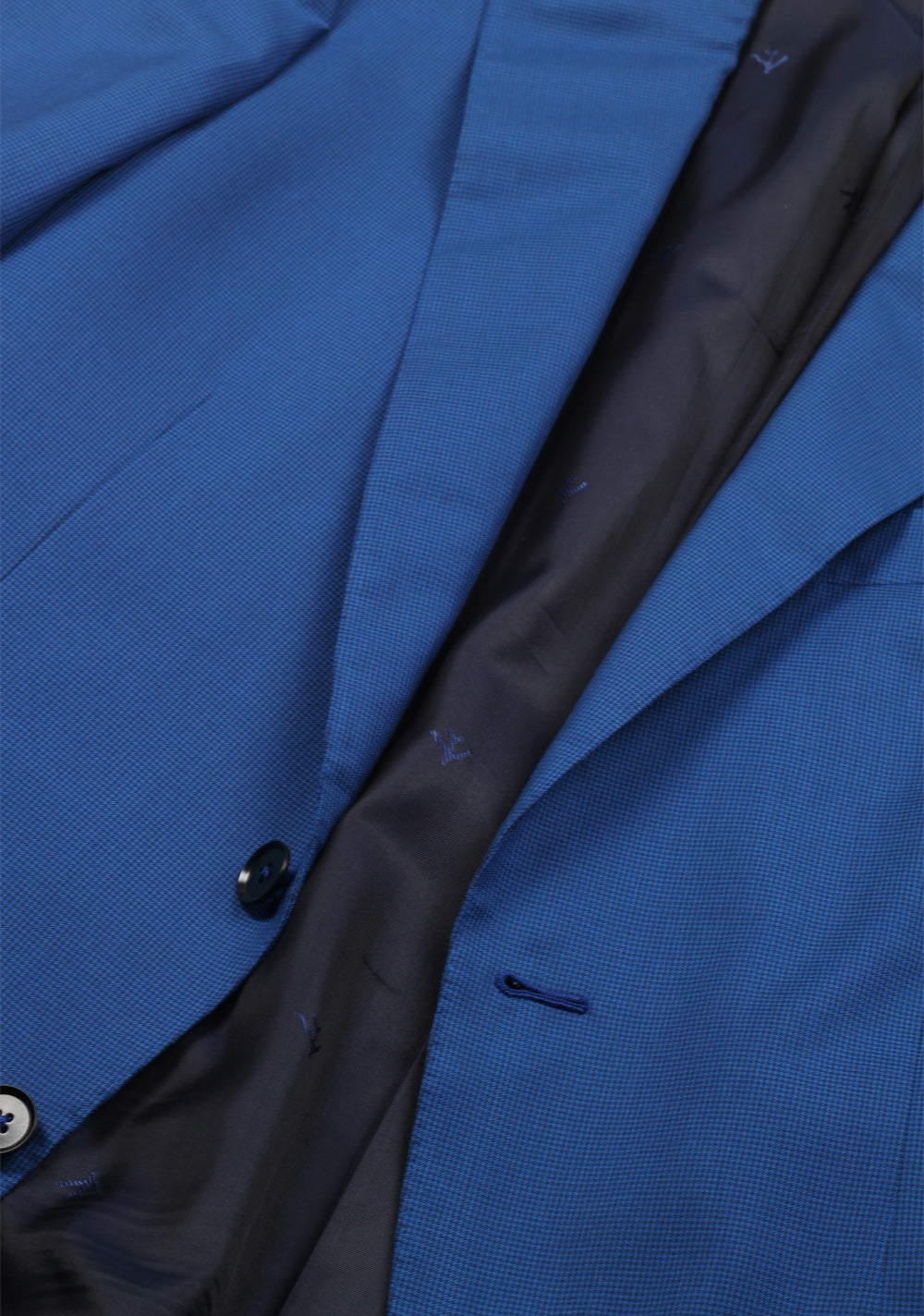 Isaia Napoli Blue Suit Size 46 / 36R U.S. Cotton Wool Silk Base Amalfi