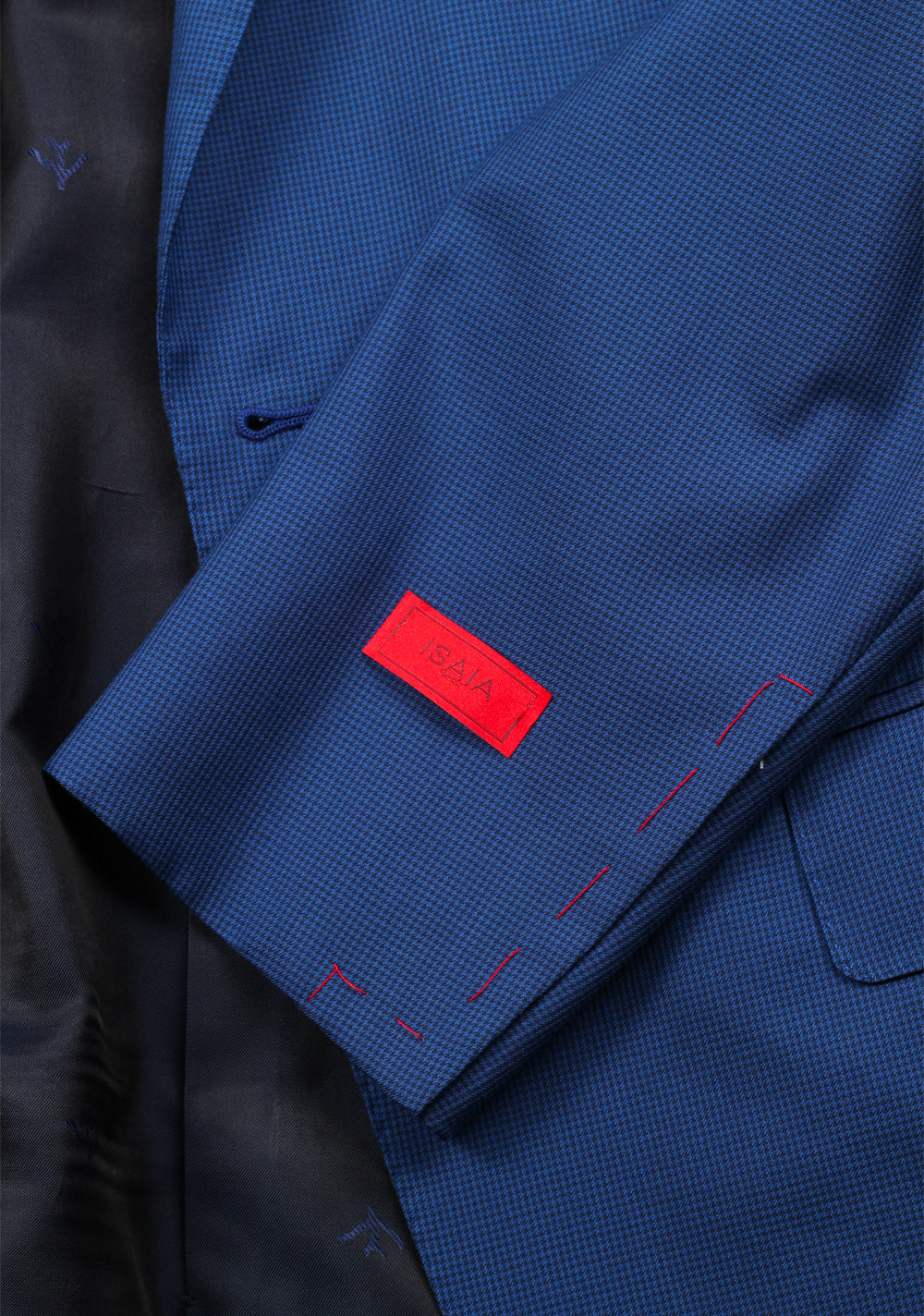 Isaia Napoli Blue Suit Size 46 / 36R U.S. Cotton Wool Silk Base Amalfi