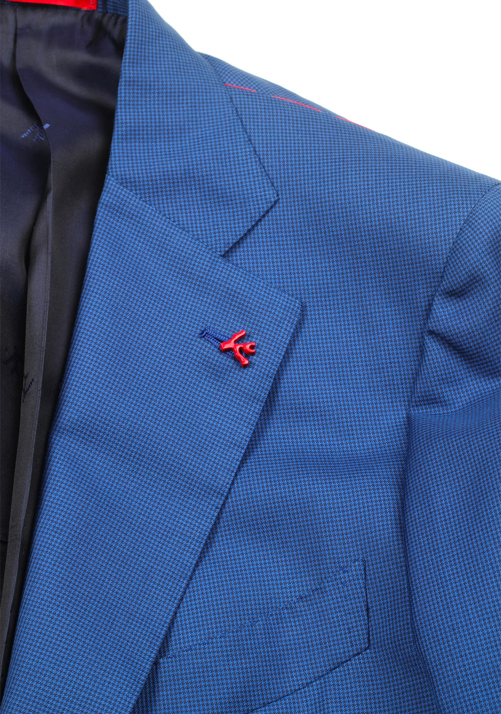 Isaia Napoli Blue Suit Size 46 / 36R U.S. Cotton Wool Silk Base Amalfi