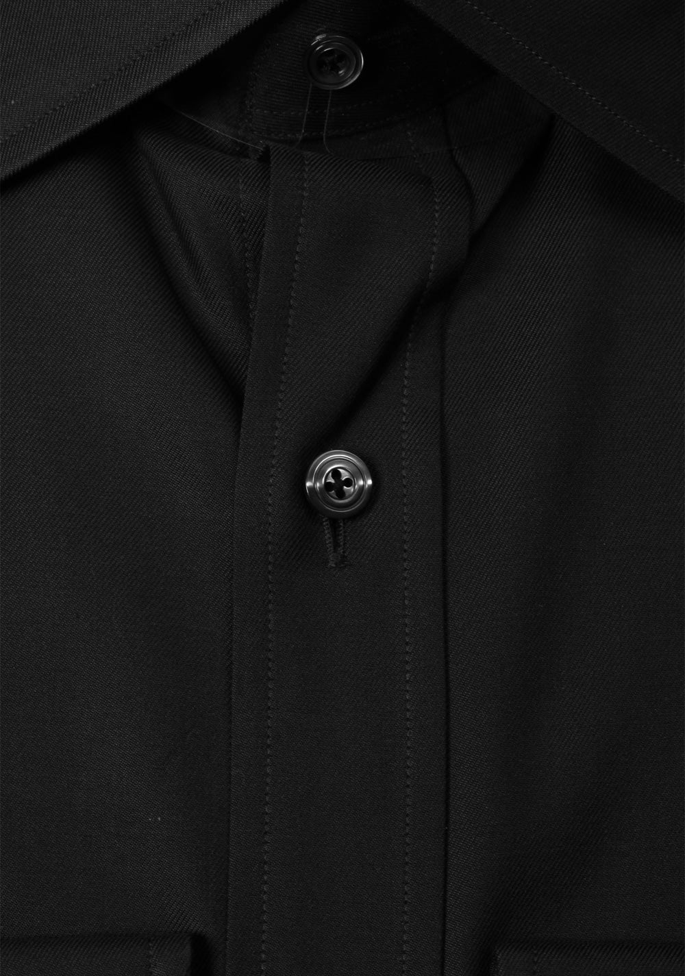 TOM FORD Solid Black Shirt Size 40 / 15,75 U.S.