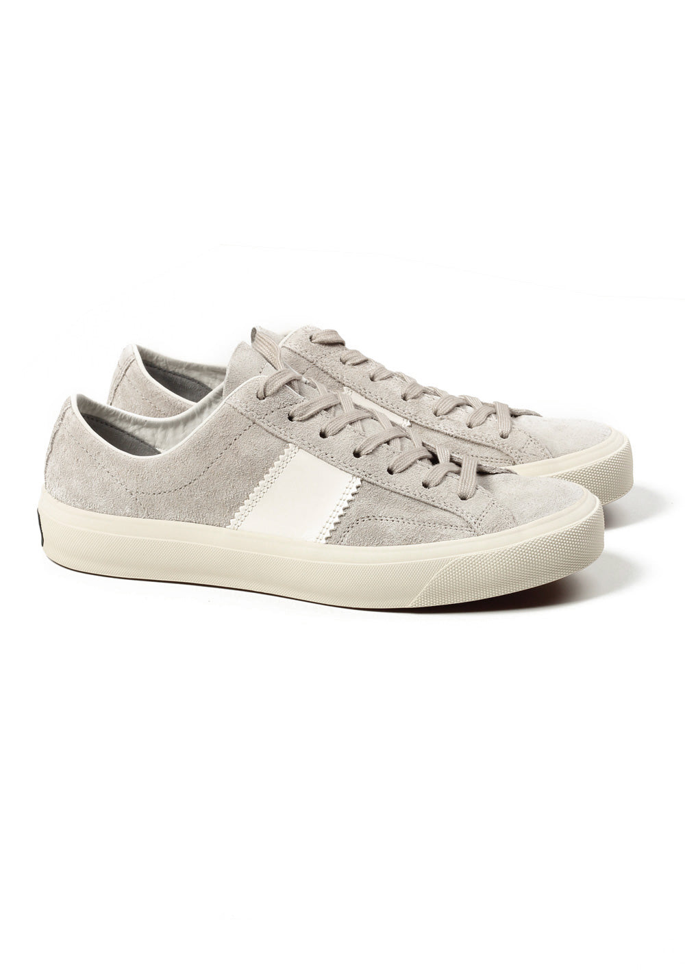 TOM FORD☆Cambridge バックロゴパッチ スエード スニーカー Tom Ford Cambridge Men's Black Gold Suede Low Top Sneakers