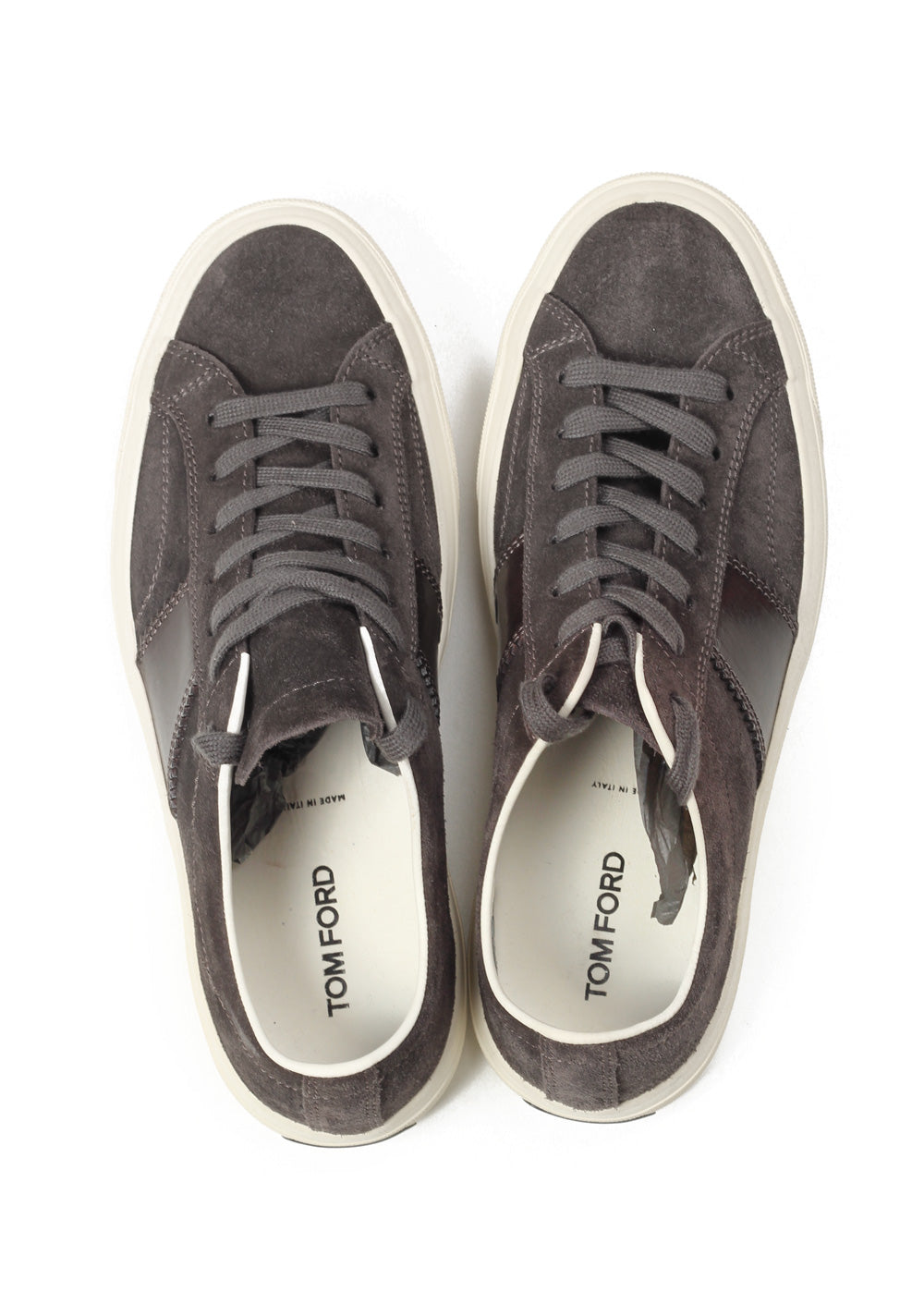 TOM FORD Cambridge Lace Up Dark Gray Suede Sneaker Shoes Size 7,5 UK / 8,5 U.S.